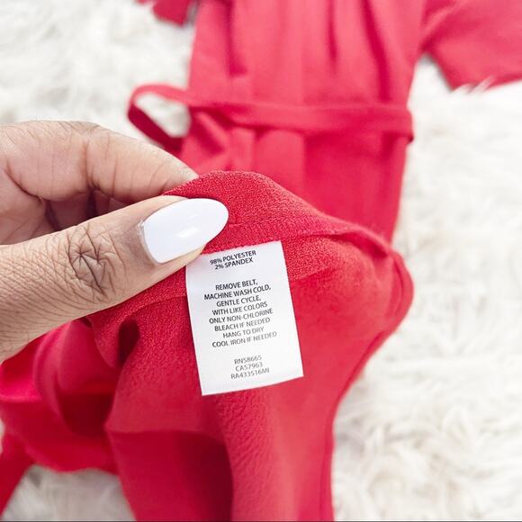 Rachel Parcell Women's Everyday Woven Button‎ Up Red Shirtdress Size Small - Picture 5 of 5